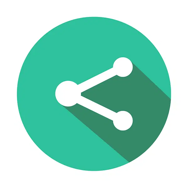 Green Background Share Icon