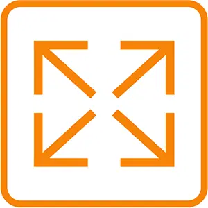 Orange Stroke Zoom Icon