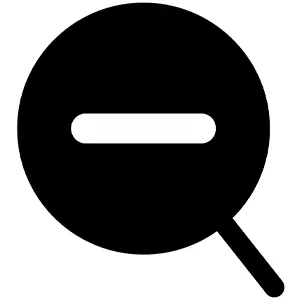 Black Zoom Out Icon