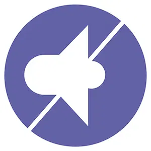 Purple Mute Icon