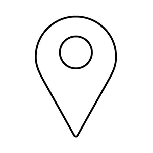 Black Stroke Location Icon