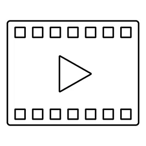 Black Stroke Video Icon