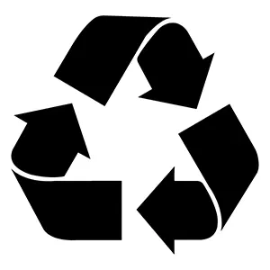 Black Fill Recycle Icon
