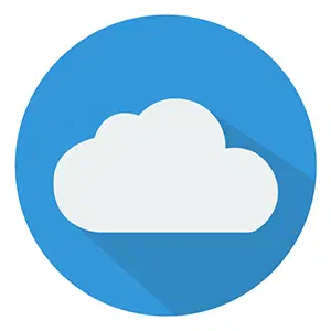 Blue Cloud computing Icon