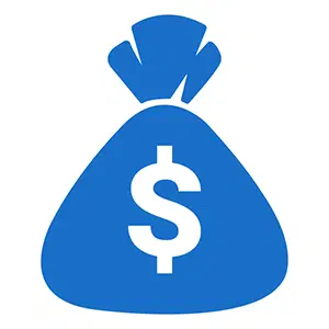 Blue Dollar Icon