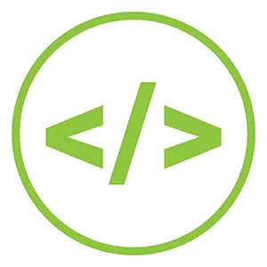 Green Circle Coding Icon 
