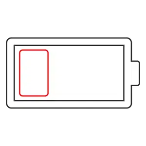 Battery Low Stroke Icon 