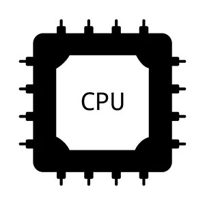 Black CPU Icon