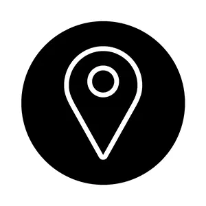 Black Map Location Icon