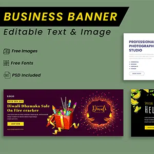 Website template selling banner
