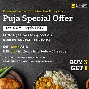 Puja offer on restaurant
