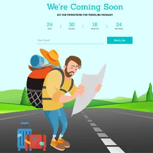 Travel Website Coming Soon page