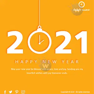 Happy New Year- Yellow Background
